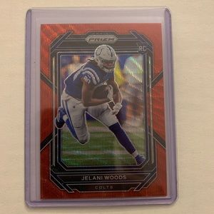 2022 Panini Prizm Jelani Woods Red Wave RC /149 #359 COLTS